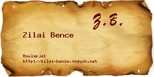 Zilai Bence névjegykártya